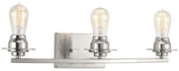 Debut Collection Three-Light Brushed Nickel Farmhouse Bath Vanity Light - Damp Location Listed