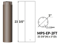 Modular Post System Aluminum 2 Foot Extension In Bronze Finish