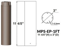 Modular Post System Aluminum 1 Foot Extension In Bronze Finish