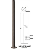 Modular Post System Aluminum 5 Foot Base With Access Door and Mounting Hardware In Bronze Finish