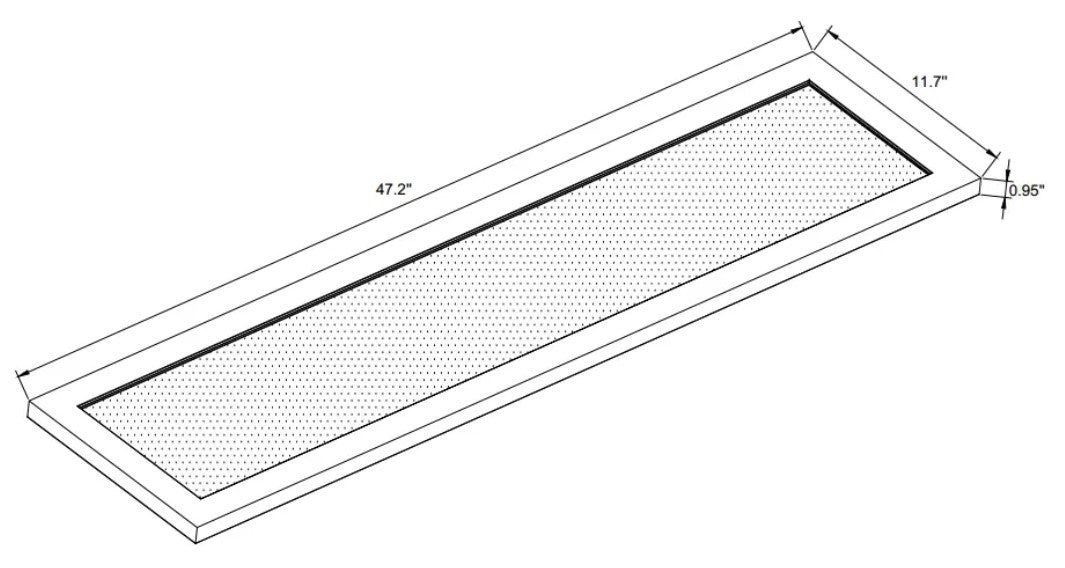 LED Suspended Panel Up/Down Light - 40 Watt - 4200(2100 Up - 2100 Down) Lumens - Color Selectable 35K/40K/50K - 120-277V - With Suspension Hanging Kit