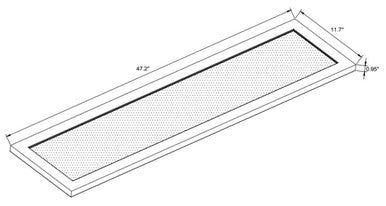 LED Suspended Panel Up/Down Light - 40 Watt - 4200(2100 Up - 2100 Down) Lumens - Color Selectable 35K/40K/50K - 120-277V - With Suspension Hanging Kit