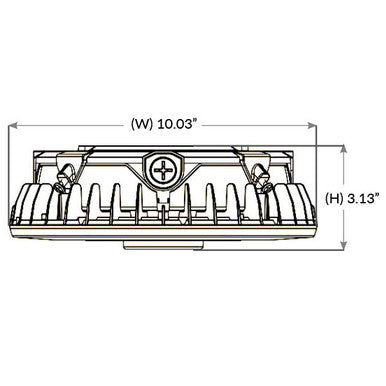 LED Halo Canopy Light with Motion Sensor - 25W - 3300 Lumens - 120-277V - Color Temperature Selectable 30K/40K/50K - White Finish