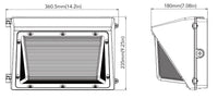 LED Wallpack - 60W/70W/80W Wattage Selectable - 10800 Max Lumens - 5000K Daylight - 120-277V - Bronze Finish