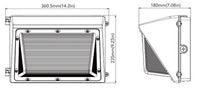 LED Wallpack - 60W/70W/80W Wattage Selectable - 10800 Max Lumens - 5000K Daylight - 120-277V - With Photocell - Bronze Finish