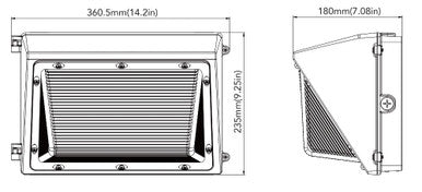 LED Wallpack - 60W/70W/80W Wattage Selectable - 10800 Max Lumens - 5000K Daylight - 120-277V - Bronze Finish