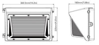LED Wallpack - 60W/70W/80W Wattage Selectable - 10800 Max Lumens - 5000K Daylight - 120-277V - Bronze Finish
