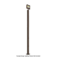 9 Foot Modular Light Pole - 5 Foot Base Height - 4 Foot  Extension - 1/2 Inch Threaded Hub Cap - Bronze Finish