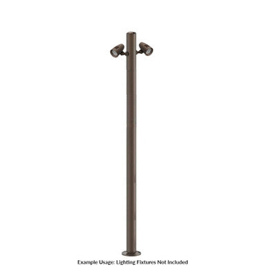 9 Foot Modular Light Pole - 5 Foot Base Height - 3 Foot Extension - 2 Lamp Holder Section  - Bronze Finish