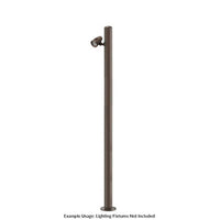 9 Foot Modular Light Pole - 5 Foot Base Height - 3 Foot Extension - 1 Lamp Holder Section  - Bronze Finish