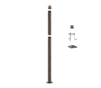 8 Foot Modular Light Pole - 5 Foot Base Height - 3 Foot Extension - 1/2 Inch Threaded Hub Cap - Bronze Finish