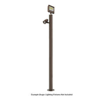 8 Foot Modular Light Pole - 3 Foot Base Height - 4 Foot Extension - 1 Lamp Holder Section - 1/2 Inch Threaded Hub Cap - Bronze Finish