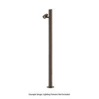 8 Foot Modular Light Pole - 3 Foot Base Height - 4 Foot Extension - 1 Lamp Holder Section  - Bronze Finish