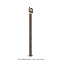 7 Foot Modular Light Pole - 5 Foot Base Height - 2 Foot Extension - 1/2 Inch Threaded Hub Cap - Bronze Finish