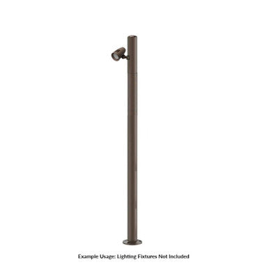 7 Foot Modular Light Pole - 5 Foot Base Height - 1 Foot Extension - 1 Lamp Holder Section  - Bronze Finish