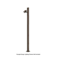 7 Foot Modular Light Pole - 5 Foot Base Height - 1 Foot Extension - 1 Lamp Holder Section  - Bronze Finish