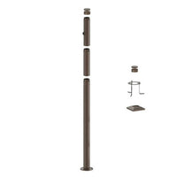 7 Foot Modular Light Pole - 5 Foot Base Height - 1 Foot Extension - 1 Lamp Holder Section  - Bronze Finish