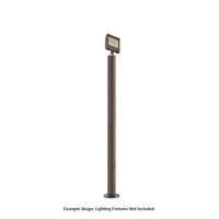 7 Foot Modular Light Pole - 3 Foot Base Height - 4 Foot Extension - 1/2 Inch Threaded Hub Cap - Bronze Finish