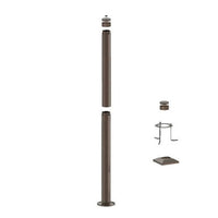 7 Foot Modular Light Pole - 3 Foot Base Height - 4 Foot Extension - 1/2 Inch Threaded Hub Cap - Bronze Finish
