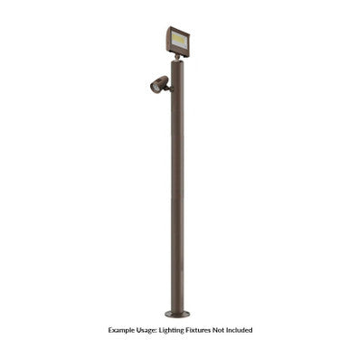 7 Foot Modular Light Pole - 3 Foot Base Height - 3 Foot Extension - 1 Lamp Holder Section - 1/2 Inch Threaded Hub Cap - Bronze Finish