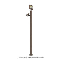 7 Foot Modular Light Pole - 3 Foot Base Height - 3 Foot Extension - 1 Lamp Holder Section - 1/2 Inch Threaded Hub Cap - Bronze Finish