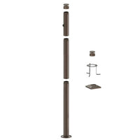 7 Foot Modular Light Pole - 3 Foot Base Height - 3 Foot Extension - 1 Lamp Holder Section  - Bronze Finish