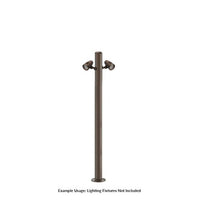 6 Foot Modular Light Pole - 5 Foot Base Height - 2 Lamp Holder Section  - Bronze Finish
