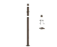 6 Foot Modular Light Pole - 5 Foot Base Height - 2 Lamp Holder Section  - Bronze Finish