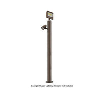 6 Foot Modular Light Pole - 5 Foot Base Height - 1 Lamp Holder Section - 1/2 Inch Threaded Hub Cap - Bronze Finish