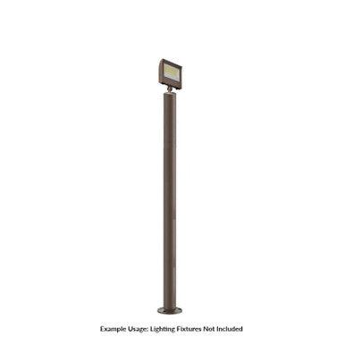 6 Foot Modular Light Pole - 5 Foot Base Height - 1 Foot Extension - 1/2 Inch Threaded Hub Cap - Bronze Finish