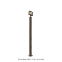 6 Foot Modular Light Pole - 5 Foot Base Height - 1 Foot Extension - 1/2 Inch Threaded Hub Cap - Bronze Finish