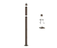 6 Foot Modular Light Pole - 5 Foot Base Height - 1 Foot Extension - 1/2 Inch Threaded Hub Cap - Bronze Finish