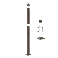 6 Foot Modular Light Pole - 3 Foot Base Height - 3 Foot Extension - 1/2 Inch Threaded Hub Cap - Bronze Finish