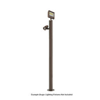 6 Foot Modular Light Pole - 3 Foot Base Height - 2 Foot Extension - 1 Lamp Holder Section - 1/2 Inch Threaded Hub Cap - Bronze Finish