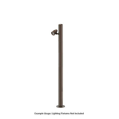 6 Foot Modular Light Pole - 3 Foot Base Height - 2 Foot Extension - 1 Lamp Holder Section  - Bronze Finish