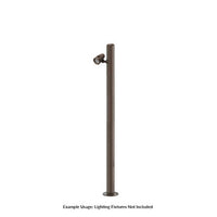 6 Foot Modular Light Pole - 3 Foot Base Height - 2 Foot Extension - 1 Lamp Holder Section  - Bronze Finish