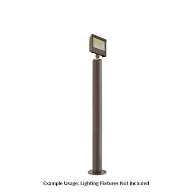 6 Foot Modular Light Pole - 2 Foot Base Height - 4 Foot  Extension - 1/2 Inch Threaded Hub Cap - Bronze Finish