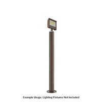 6 Foot Modular Light Pole - 2 Foot Base Height - 4 Foot  Extension - 1/2 Inch Threaded Hub Cap - Bronze Finish