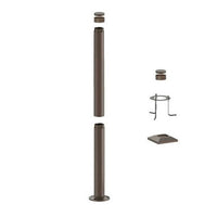 6 Foot Modular Light Pole - 2 Foot Base Height - 4 Foot  Extension - 1/2 Inch Threaded Hub Cap - Bronze Finish