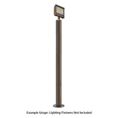 5 Foot Modular Light Pole - 3 Foot Base Height - 2 Foot Extension - 1/2 Inch Threaded Hub Cap - Bronze Finish