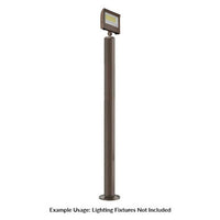 5 Foot Modular Light Pole - 3 Foot Base Height - 2 Foot Extension - 1/2 Inch Threaded Hub Cap - Bronze Finish