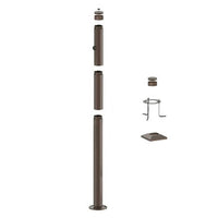 5 Foot Modular Light Pole - 3 Foot Base Height - 1 Foot Extension - 1 Lamp Holder Section - 1/2 Inch Threaded Hub Cap - Bronze Finish