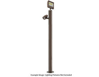 5 Foot Modular Light Pole - 3 Foot Base Height - 1 Foot Extension - 1 Lamp Holder Section - 1/2 Inch Threaded Hub Cap - Bronze Finish