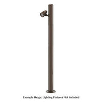 5 Foot Modular Light Pole - 3 Foot Base Height - 1 Foot Extension - 1 Lamp Holder Section  - Bronze Finish