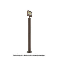 5 Foot Modular Light Pole - 2 Foot Base Height - 3 Foot Extension - 1/2 Inch Threaded Hub Cap - Bronze Finish