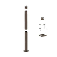 5 Foot Modular Light Pole - 2 Foot Base Height - 3 Foot Extension - 1/2 Inch Threaded Hub Cap - Bronze Finish