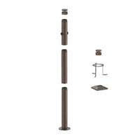 5 Foot Modular Light Pole - 2 Foot Base Height - 2 Foot Extension - 2 Lamp Holder Section  - Bronze Finish