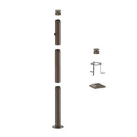 5 Foot Modular Light Pole - 2 Foot Base Height - 2 Foot Extension - 1 Lamp Holder Section  - Bronze Finish