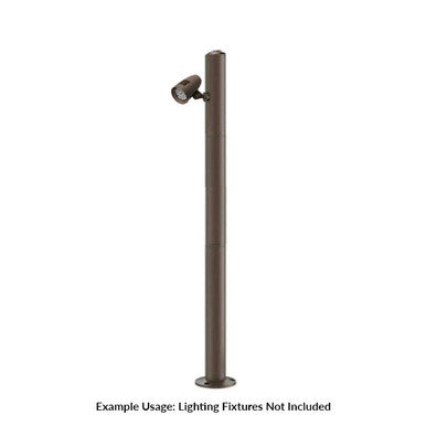 5 Foot Modular Light Pole - 2 Foot Base Height - 2 Foot Extension - 1 Lamp Holder Section  - Bronze Finish