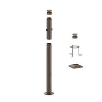 4 Foot Modular Light Pole - 3 Foot Base Height - 2 Lamp Holder Section  - Bronze Finish